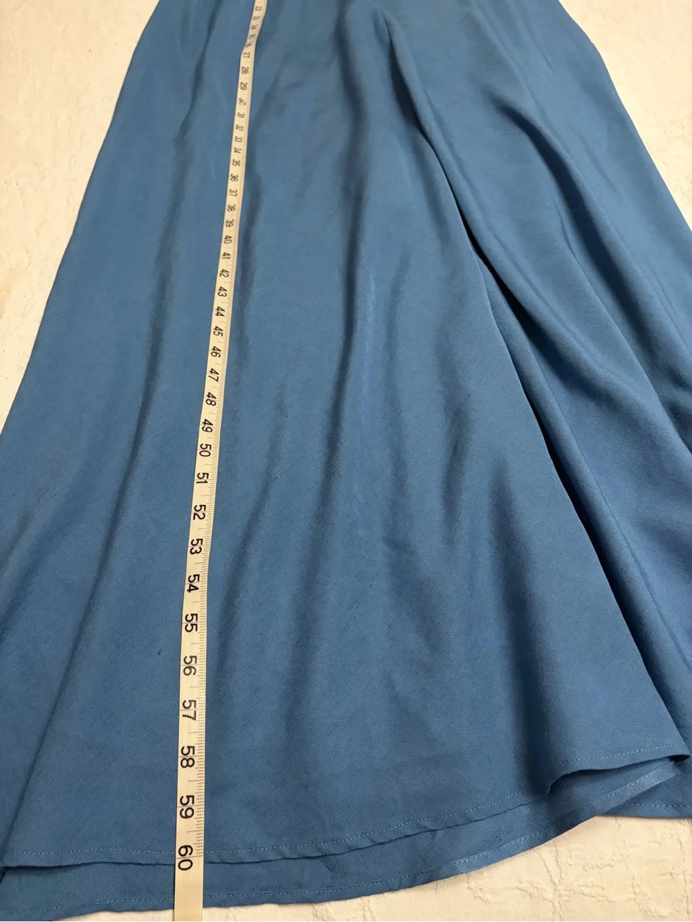 Abercrombie & Fitch Sleeveless V-Neck Maxi Dress in Sky Blue